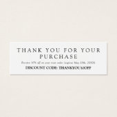 Minimalistischer Schwarz-weißer Diskontsatz (Vorderseite)