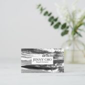 Minimalistischer Schwarz-weißer Farbstreifen Visitenkarte (Stehend Vorderseite)