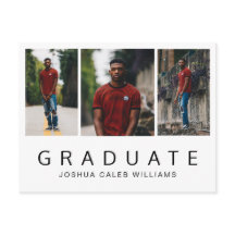 Minimalistischer Schwarz-weißer FotoCollage Abschl