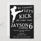 Minimalistischer, Schwarz-weißer Geburtstag Einladung (Vorderseite)