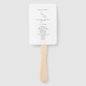 Minimalistischer Schwarz-weißer Hochzeitslüfter Fächer (Vorderseite)