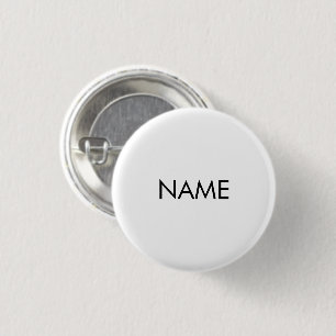 Minimalistischer Schwarz-weißer individuelle Name Button