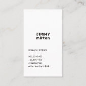 Minimalistischer Schwarz-weißer Kettlebell Persona Visitenkarte (Rückseite)