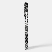 Minimalistischer Schwarz-weißer Mixed-Muster-Stil Case-Mate iPhone Hülle (Rückseite / Links)