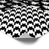 Minimalistischer Schwarz-weißer Mixed-Muster-Stil Poster (Ecke)