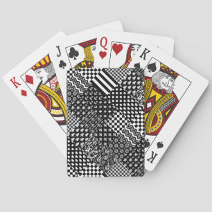 Minimalistischer Schwarz-weißer Mixed-Muster-Stil Spielkarten