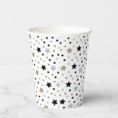 Minimalistischer Schwarz-weißer Party-Cup Pappbecher (Rechts)