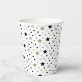 Minimalistischer Schwarz-weißer Party-Cup Pappbecher (Vorderseite)