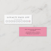 Minimalistischer Schwarz-weißer Pink-Loyalitätstes Treuekarte (Vorne/Hinten)