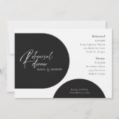 Minimalistischer Schwarz-weißer QR-Code Einladung (Vorderseite)