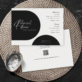 Minimalistischer Schwarz-weißer QR-Code Einladung