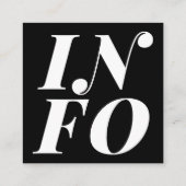 Minimalistischer Schwarz-weißer QR-Code Online-Hoc Begleitkarte (Rückseite)