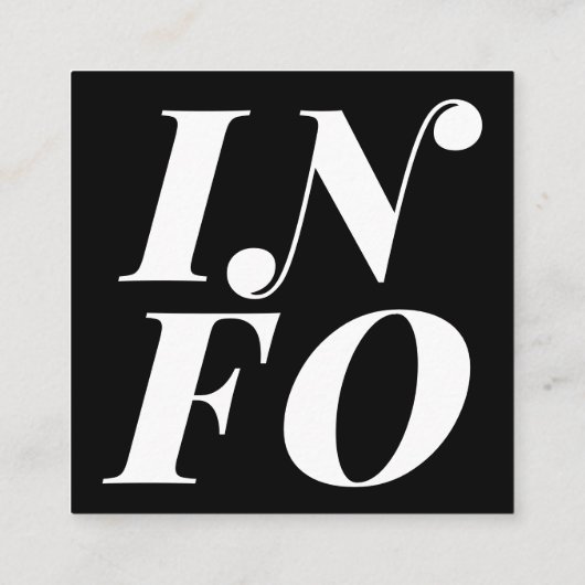 Minimalistischer Schwarz-weißer QR-Code Online-Hoc Begleitkarte (Rückseite)