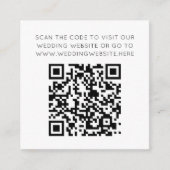 Minimalistischer Schwarz-weißer QR-Code Online-Hoc Begleitkarte (Vorderseite)
