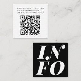 Minimalistischer Schwarz-weißer QR-Code Online-Hoc Begleitkarte