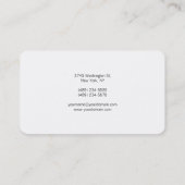 Minimalistischer Schwarz-weißer Script-Führungskra Visitenkarte (Rückseite)