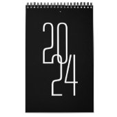 Minimalistischer Schwarzer Farbkalender Kalender (Titelbild)