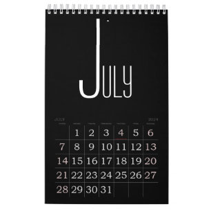 Minimalistischer Schwarzer Farbkalender Kalender