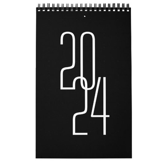 Minimalistischer Schwarzer Farbkalender Kalender (Titelbild)