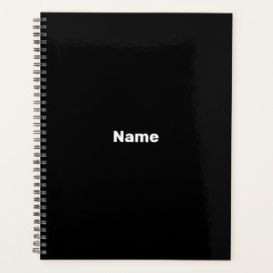 Minimalistischer Schwarzer individuelle Name Text Planer
