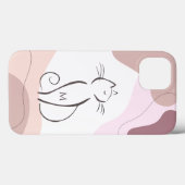 Minimalistischer schwarzer Katzenboho Bio Formen M Case-Mate iPhone Hülle (Rückseite (Horizontal))