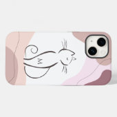 Minimalistischer schwarzer Katzenboho Bio Formen M Case-Mate iPhone Hülle (Rückseite (Horizontal))