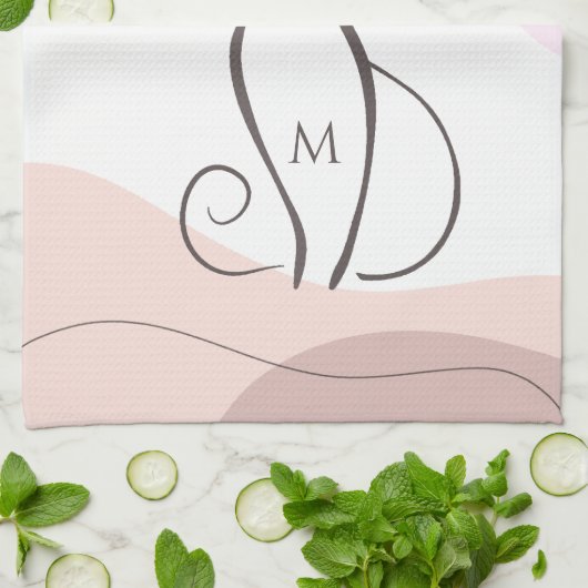 Minimalistischer schwarzer Katzenboho Bio Formen M Geschirrtuch (Gefaltet)