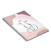 Minimalistischer schwarzer Katzenboho Bio Formen M Notizblock (Rechte Seite)