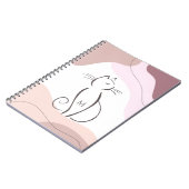 Minimalistischer schwarzer Katzenboho Bio Formen M Notizblock (Linke Seite)