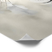 Minimalistischer schwarzer Katzenkunst-Druck Elega Poster (Ecke)