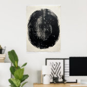 Minimalistischer schwarzer Kreisposter | Zen Enso Poster (Heimbüro)