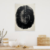 Minimalistischer schwarzer Kreisposter | Zen Enso Poster (Küche)