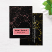 Minimalistischer Schwarzer Marmor Rose Gold Earrin (Schreibtisch)