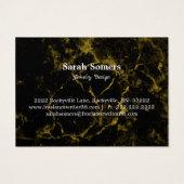 Minimalistischer Schwarzer Marmor Rose Gold Earrin (Rückseite)