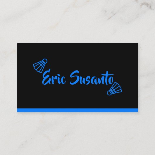 Minimalistischer schwarzer schwarzer, schwarzer, f visitenkarte (Vorderseite)