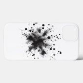 Minimalistischer schwarzer Tintensplash-Handyhülle Case-Mate iPhone Hülle (Rückseite (Horizontal))