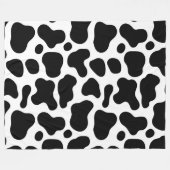 Minimalistischer schwarzer und weißer Charm Fleecedecke (Vorderseite (Horizontal))