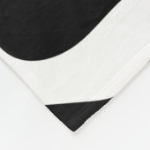 Minimalistischer schwarzer und weißer Charm Fleecedecke (Ecke)