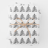 Minimalistischer schwarzer und weißer Weihnachtsba Geschenkpapier Set (Beispiel)