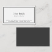 Minimalistischer schwarzer visitenkarte (Vorne/Hinten)