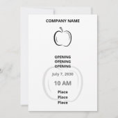 Minimalistischer Schwarzer Wedge-Shaped Line Art A Einladung (Vorderseite)