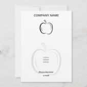 Minimalistischer Schwarzer Wedge-Shaped Line Art A Einladung (Rückseite)