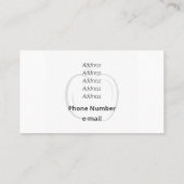 Minimalistischer Schwarzer Wedge-Shaped Line Art A Visitenkarte (Rückseite)