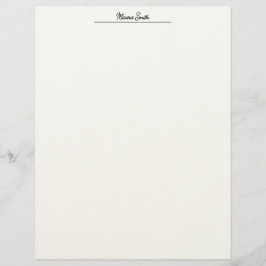 Minimalistischer Schwarzweiß-individuelle Name Briefbogen