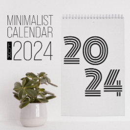 Minimalistischer Schwarzweißkalender Kalender