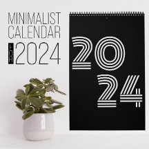 Minimalistischer Schwarzweißkalender
