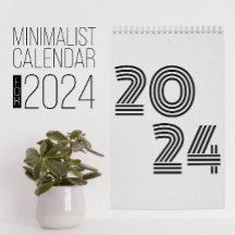 Minimalistischer Schwarzweißkalender