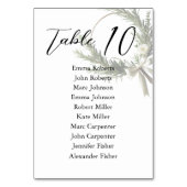 Minimalistischer Script-Hochzeitsplan Tischnummer (Vorderseite)