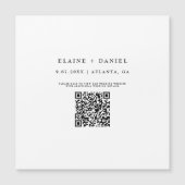Minimalistischer Script QR-Code Speichern des Datu Magnetkarte (Vorderseite)