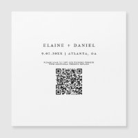 Minimalistischer Script QR-Code Speichern des Datu